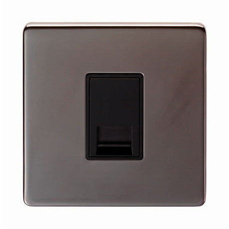 This is an image showing Eurolite Concealed 6mm Telephone Master - Black Nickel (With Black Trim) ecbn1mb available to order from T.H. Wiggans Ironmongery in Kendal, quick delivery and discounted prices.
