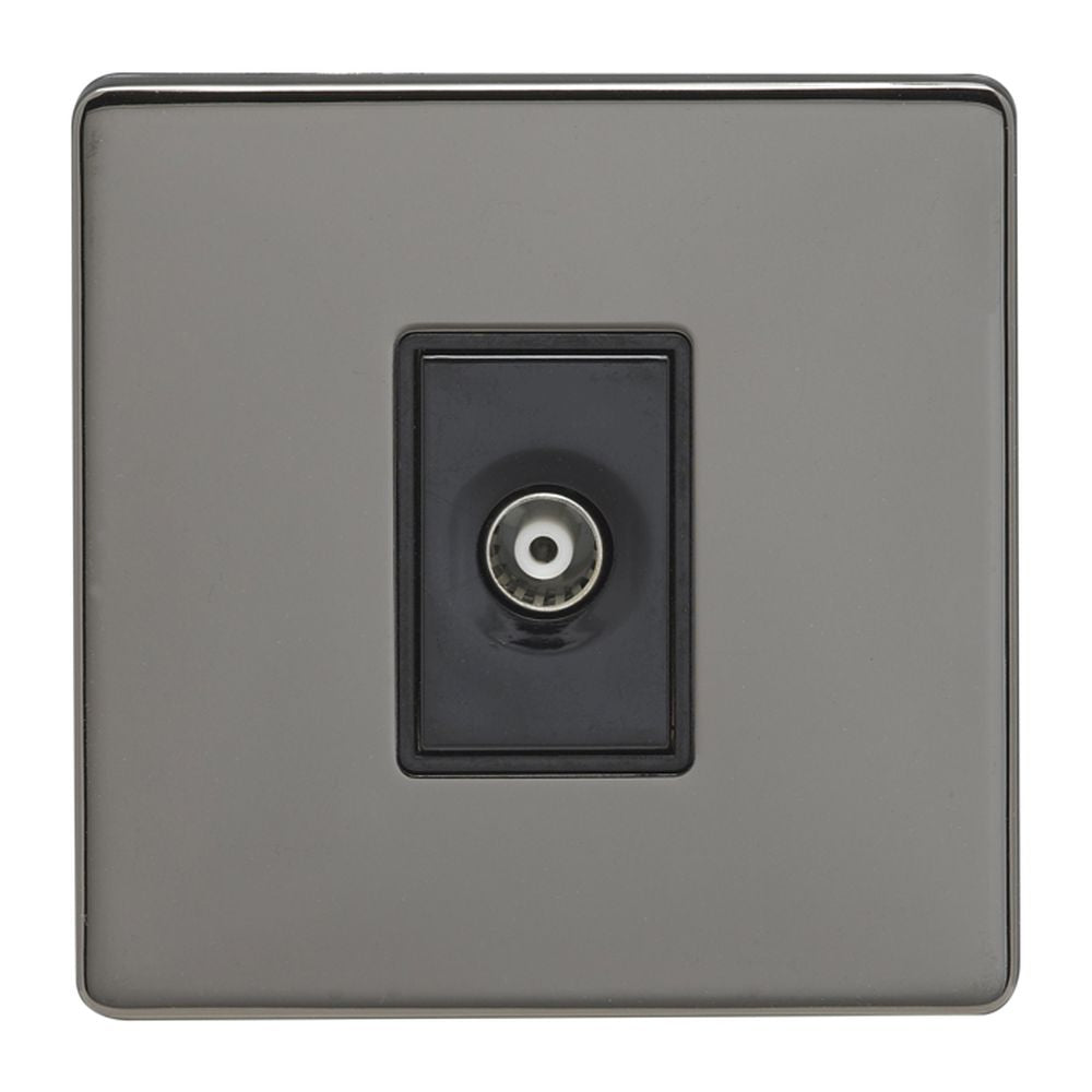 This is an image showing Eurolite Concealed 6mm TV - Black Nickel (With Black Trim) ecbn1tvb available to order from T.H. Wiggans Ironmongery in Kendal, quick delivery and discounted prices.