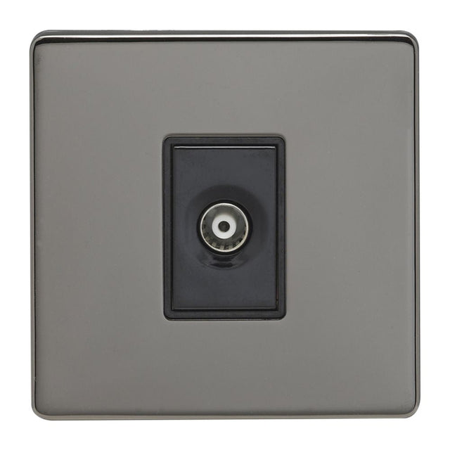 This is an image showing Eurolite Concealed 6mm TV - Black Nickel (With Black Trim) ecbn1tvb available to order from T.H. Wiggans Ironmongery in Kendal, quick delivery and discounted prices.
