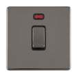 This is an image showing Eurolite Concealed 3mm 1 Gang 20Amp Dp Switch - Black Nickel (With Black Trim) ecbn20adpswnb available to order from T.H. Wiggans Ironmongery in Kendal, quick delivery and discounted prices.