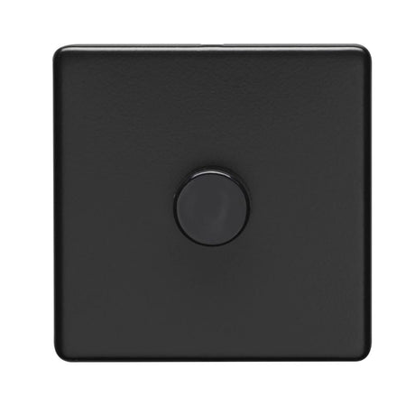 This is an image showing Eurolite Concealed 3mm 1 Gang Dimmer - Matt Black (With Black Trim) ecmb1dled available to order from T.H. Wiggans Ironmongery in Kendal, quick delivery and discounted prices.