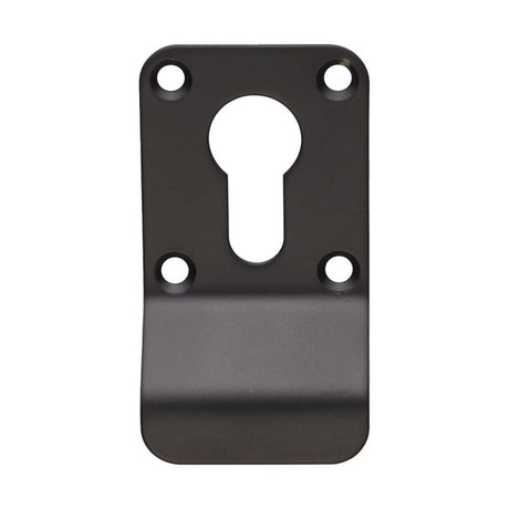 This is an image of Eurospec - Euro Profile Cylinder Pull - Matt Black available to order from T.H Wiggans Architectural Ironmongery in Kendal, quick delivery and discounted prices.