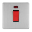 This is an image showing Eurolite Concealed 3mm 1 Gang 45Amp Dp Switch With Neon - Stainless Steel (With matching Trim) ecss45aswnsb available to order from T.H. Wiggans Ironmongery in Kendal, quick delivery and discounted prices.