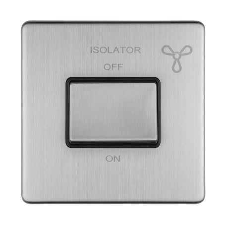 This is an image showing Eurolite Concealed 3mm 6Amp Fan Isolator Switch - Stainless Steel (With Matching Trim) ecssfswb available to order from T.H. Wiggans Ironmongery in Kendal, quick delivery and discounted prices.