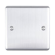 This is an image showing Eurolite Enhance Decorative Single Blank Plate - Satin Stainless Steel en1bss available to order from T.H. Wiggans Ironmongery in Kendal, quick delivery and discounted prices.