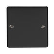 This is an image showing Eurolite Enhance Decorative Single Blank Plate - Matt Black en1bmbb available to order from T.H. Wiggans Ironmongery in Kendal, quick delivery and discounted prices.