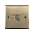 This is an image showing Eurolite Enhance Decorative 1 Gang Dimmer - Antique Brass en1dledabb available to order from T.H. Wiggans Ironmongery in Kendal, quick delivery and discounted prices.