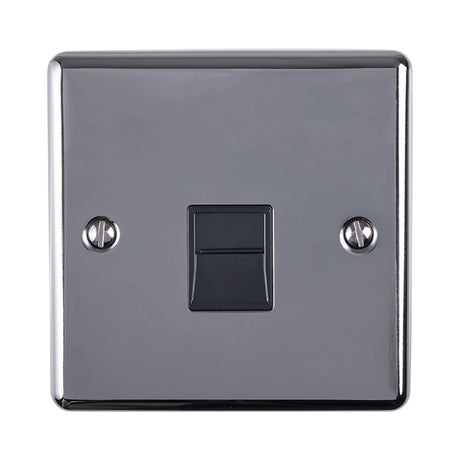 This is an image showing Eurolite Enhance Decorative Telephone Master - Black Nickel (With Black Trim) en1mbnb available to order from T.H. Wiggans Ironmongery in Kendal, quick delivery and discounted prices.