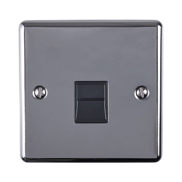 This is an image showing Eurolite Enhance Decorative Telephone Master - Black Nickel (With Black Trim) en1mbnb available to order from T.H. Wiggans Ironmongery in Kendal, quick delivery and discounted prices.