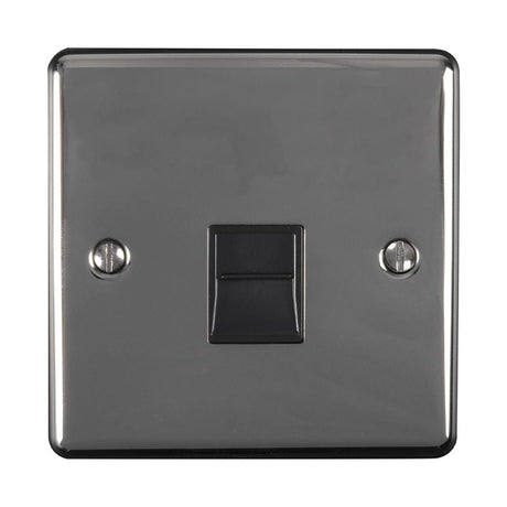 This is an image showing Eurolite Enhance Decorative Telephone Slave - Black Nickel (With Black Trim) en1slbnb available to order from T.H. Wiggans Ironmongery in Kendal, quick delivery and discounted prices.