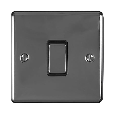 This is an image showing Eurolite Enhance Decorative 1 Gang Switch - Black Nickel (With Black Trim) en1swbnb available to order from T.H. Wiggans Ironmongery in Kendal, quick delivery and discounted prices.