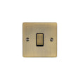 This is an image showing Eurolite Enhance Decorative 1 Gang Switch - Antique Brass (With Black Trim) en1swabb available to order from T.H. Wiggans Ironmongery in Kendal, quick delivery and discounted prices.