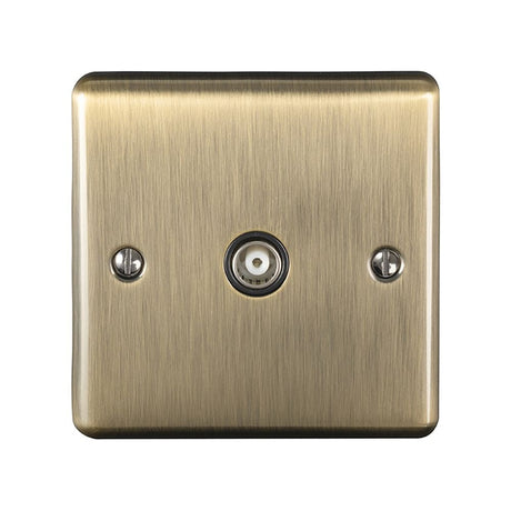 This is an image showing Eurolite Enhance Decorative TV - Antique Brass (With Black Trim) en1tvabb available to order from T.H. Wiggans Ironmongery in Kendal, quick delivery and discounted prices.
