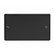 This is an image showing Eurolite Enhance Decorative Double Blank Plate - Matt Black en2bmbb available to order from T.H. Wiggans Ironmongery in Kendal, quick delivery and discounted prices.