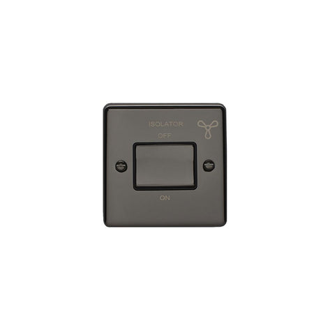This is an image showing Eurolite Enhance Decorative Fan Switch - Black Nickel (With Black Trim) enfswbnb available to order from T.H. Wiggans Ironmongery in Kendal, quick delivery and discounted prices.