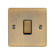 This is an image showing Eurolite Enhance Decorative Intermediate Switch - Antique Brass (With Black Trim) enintabb available to order from T.H. Wiggans Ironmongery in Kendal, quick delivery and discounted prices.