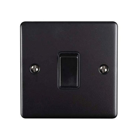 This is an image showing Eurolite Enhance Decorative Intermediate Switch - Matt Black (With Black Trim) enintmbb available to order from T.H. Wiggans Ironmongery in Kendal, quick delivery and discounted prices.