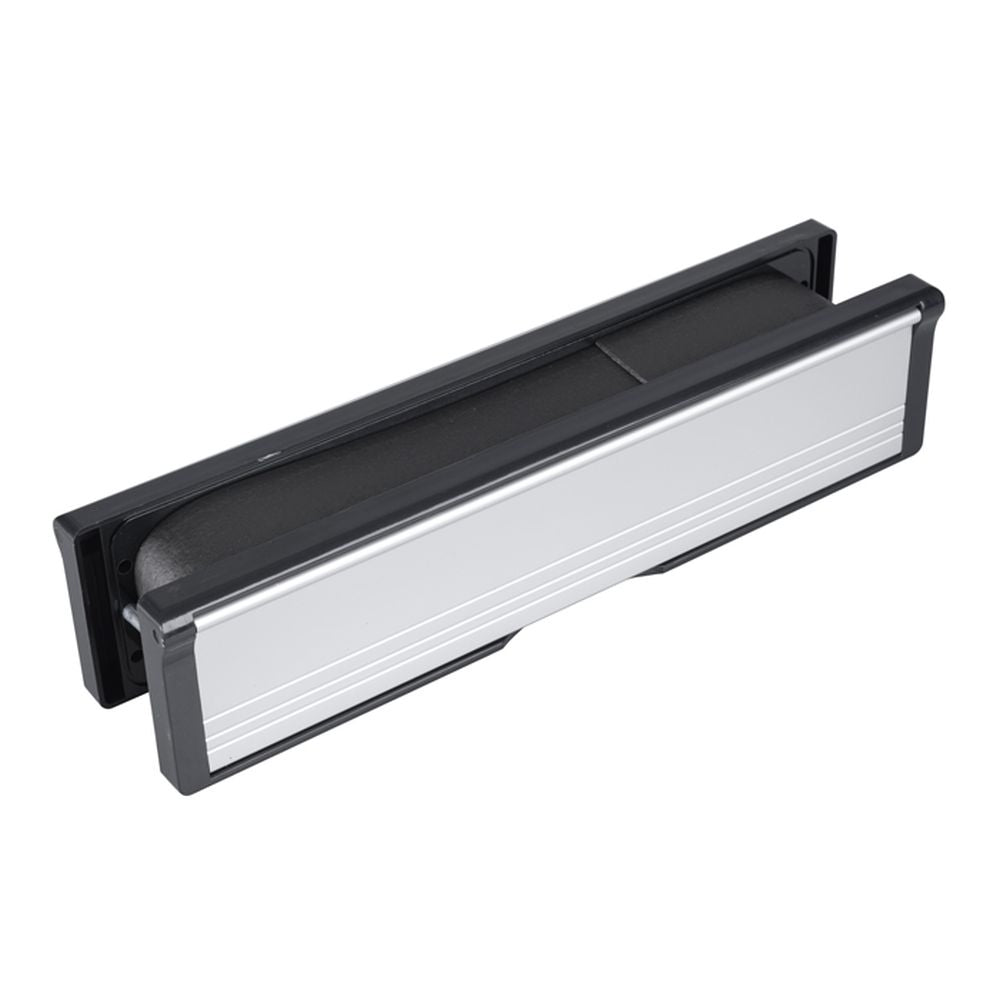 This is an image of a Eurospec - Intumescent Letterbox Assemblies 305mm SAA - Satin Anodised Aluminium that is availble to order from T.H Wiggans Architectural Ironmongery in Kendal in Kendal.