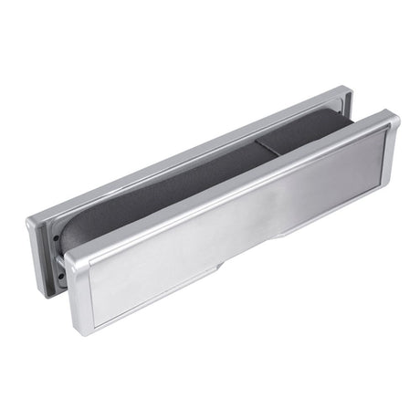 This is an image of a Eurospec - Intumescent Letterbox Assemblies 254mm. SSS - Satin Stainless Steel that is availble to order from T.H Wiggans Architectural Ironmongery in Kendal in Kendal.