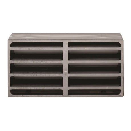This is an image of a Eurospec - Intumescent Air Transfer Vent Grille 112 x 225mm - Silver that is availble to order from T.H Wiggans Architectural Ironmongery in Kendal in Kendal.