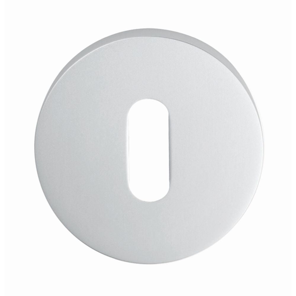 This is an image of Eurospec - Lock Escutcheon - Satin Anodised Aluminium available to order from T.H Wiggans Architectural Ironmongery in Kendal, quick delivery and discounted prices.