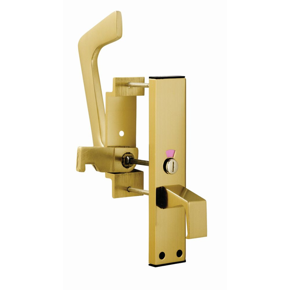 This is an image of Eurospec - Disabled Toilet Handle Set - Gold Anodised Aluminium available to order from T.H Wiggans Architectural Ironmongery in Kendal, quick delivery and discounted prices.