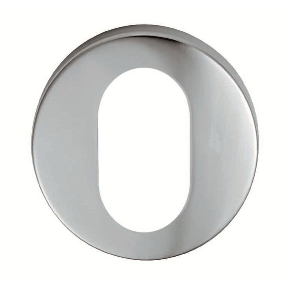 This is an image of Eurospec - Oval profile Escutcheon - Satin Anodised Aluminium available to order from T.H Wiggans Architectural Ironmongery in Kendal, quick delivery and discounted prices.