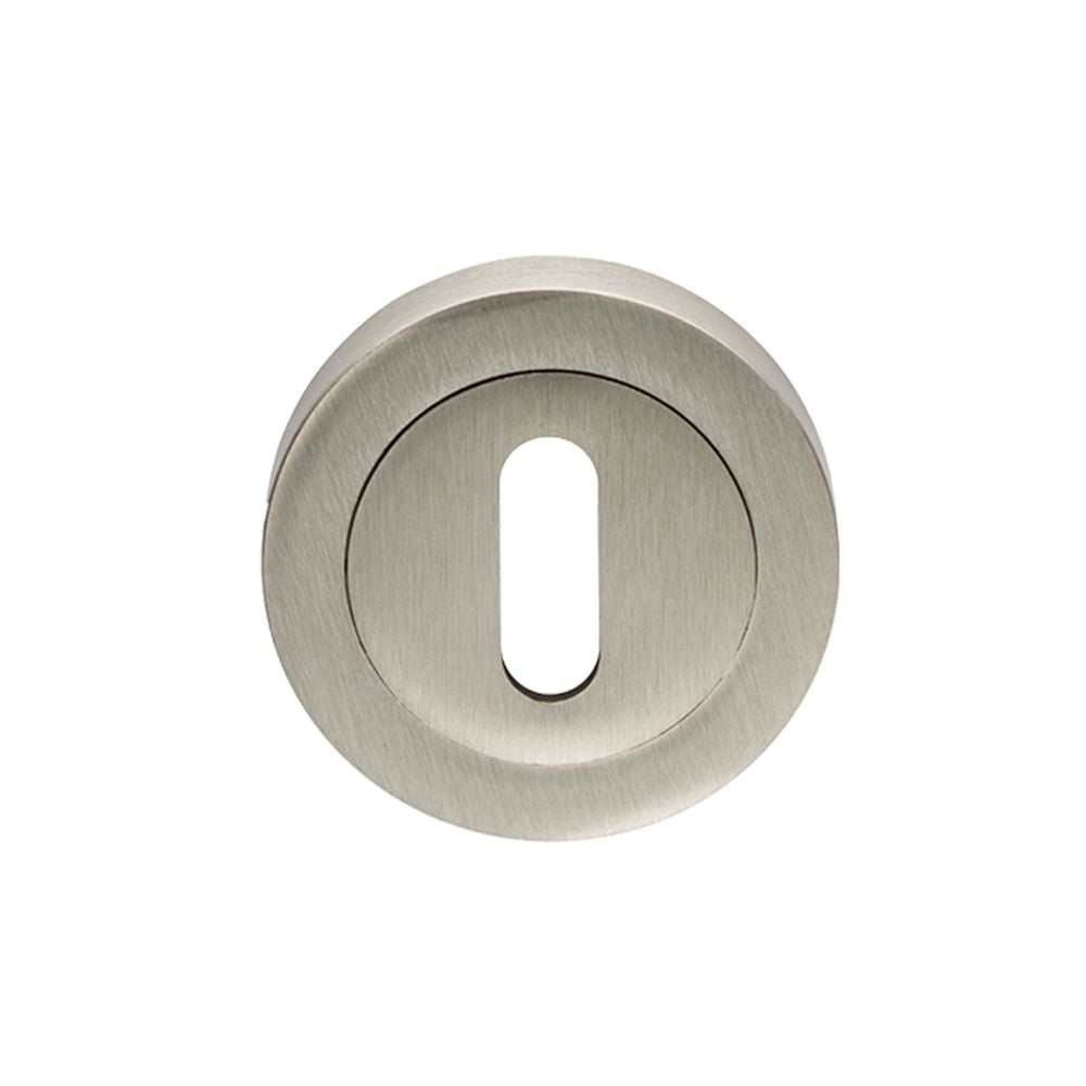 This is an image of Carlisle Brass - Lock Escutcheon - Satin Nickel available to order from T.H Wiggans Architectural Ironmongery in Kendal, quick delivery and discounted prices.