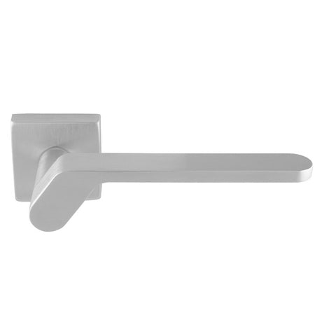This is an image of a Carlisle Brass - Pendio Lever On Concealed Fix Push-On Square Rose - Satin Chrome eul130sc that is availble to order from T.H Wiggans Ironmongery in Kendal.