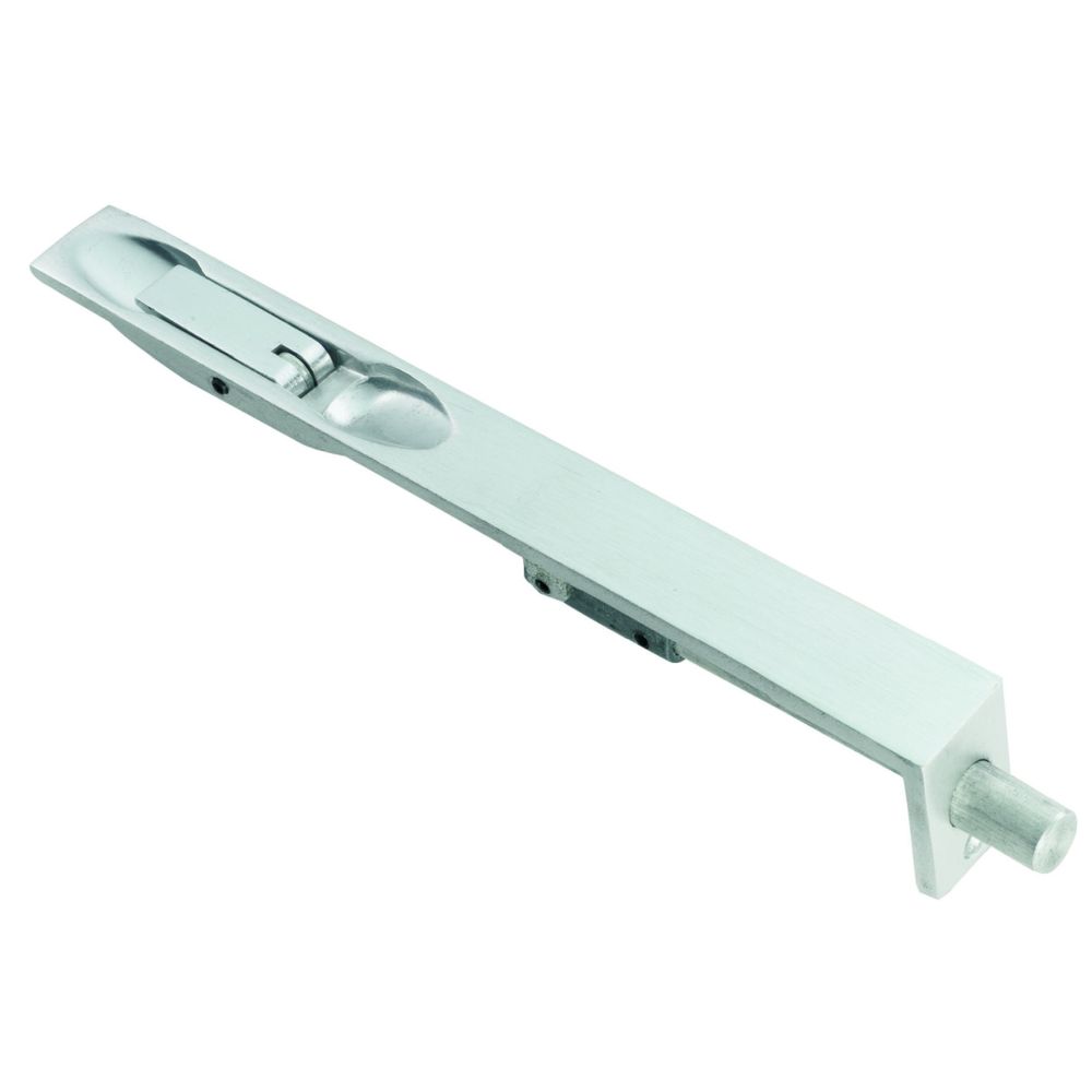This is an image of a Eurospec - Flush Bolt - Satin Stainless Steel that is availble to order from T.H Wiggans Architectural Ironmongery in Kendal in Kendal.