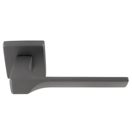 This is an image of a Manital - Flash Lever On Square Rose - Anthracite fh5ant that is availble to order from T.H Wiggans Ironmongery in Kendal.