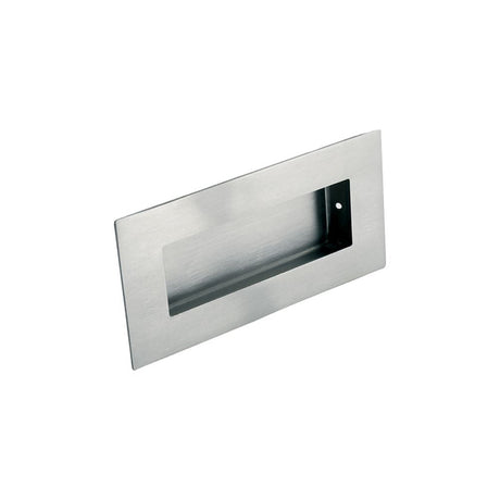 This is an image of a Eurospec - Flush Pull - Satin Stainless Steel that is availble to order from T.H Wiggans Architectural Ironmongery in Kendal in Kendal.