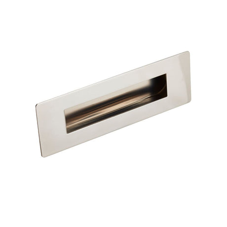 This is an image of a Eurospec - Steelworx Rectangular Flush Pull - Bright Stainless Steel that is availble to order from T.H Wiggans Architectural Ironmongery in Kendal in Kendal.
