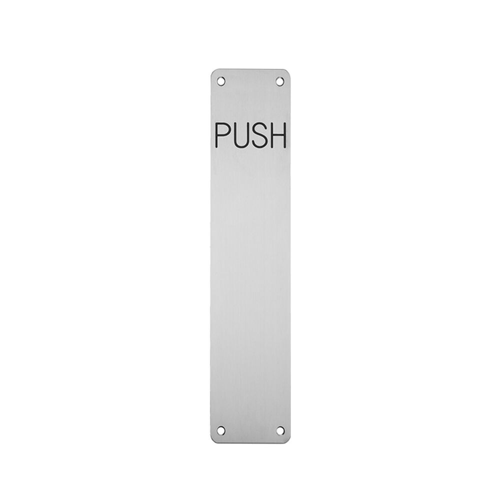 This is an image of Eurospec - Finger Plate Push 300 x 75mm - SSS available to order from T.H Wiggans Architectural Ironmongery in Kendal, quick delivery and discounted prices.