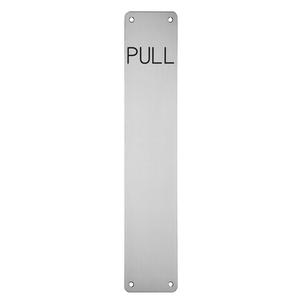 This is an image of Eurospec - Finger Plate Pull 350 x 75mm - SSS available to order from T.H Wiggans Architectural Ironmongery in Kendal, quick delivery and discounted prices.