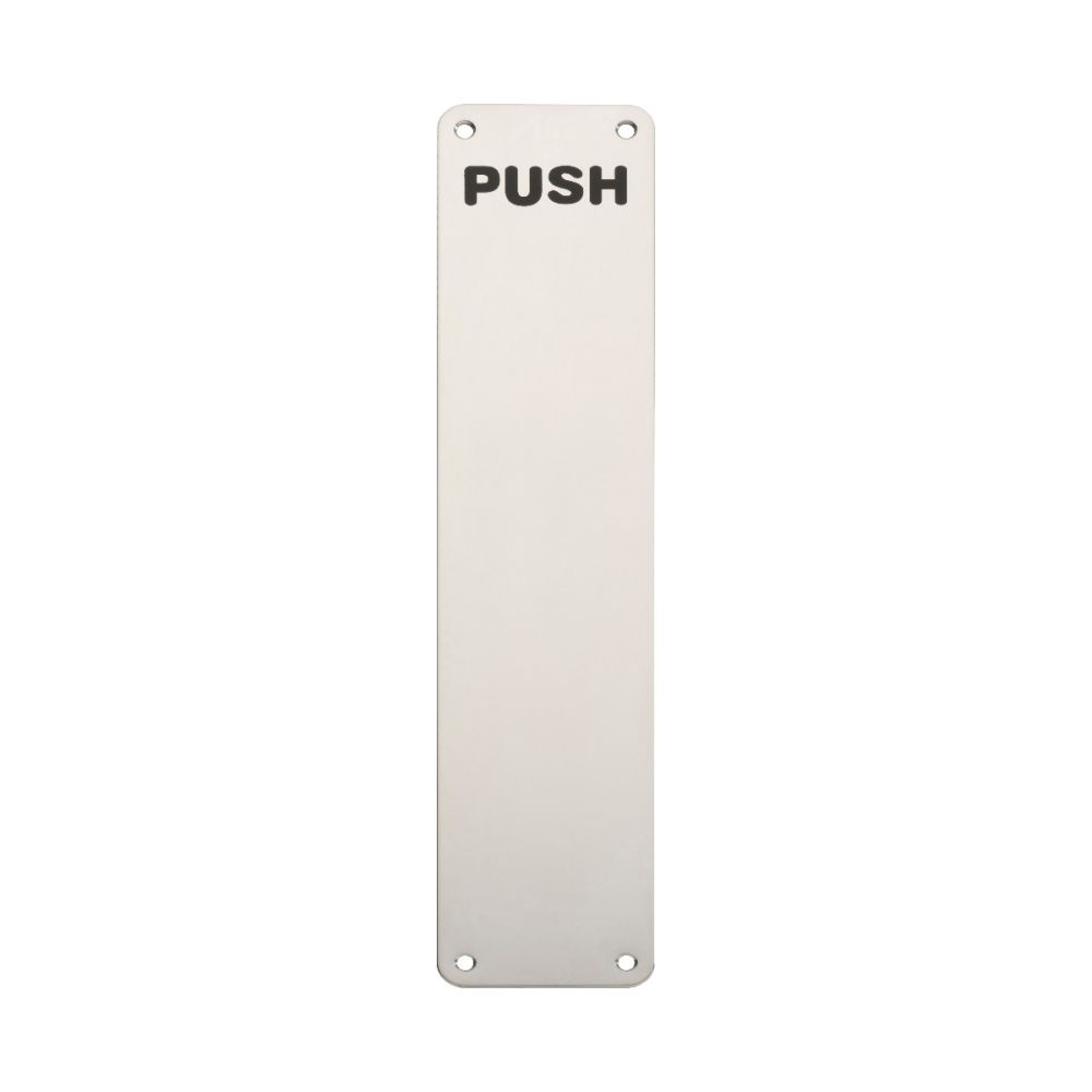 This is an image of Eurospec - Finger Plate Push 350 x 75mm - PSS available to order from T.H Wiggans Architectural Ironmongery in Kendal, quick delivery and discounted prices.
