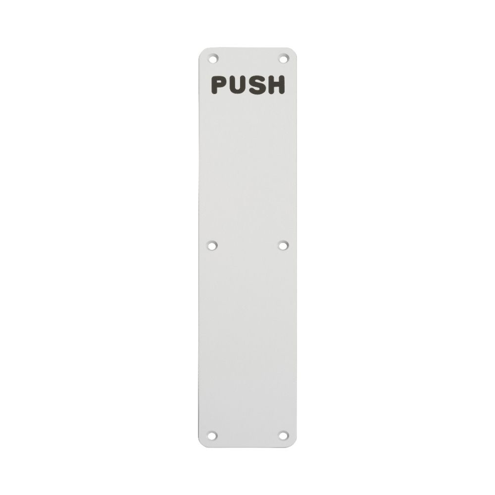 This is an image of Eurospec - Push Finger Plate 350 x 75mm - SAA available to order from T.H Wiggans Architectural Ironmongery in Kendal, quick delivery and discounted prices.