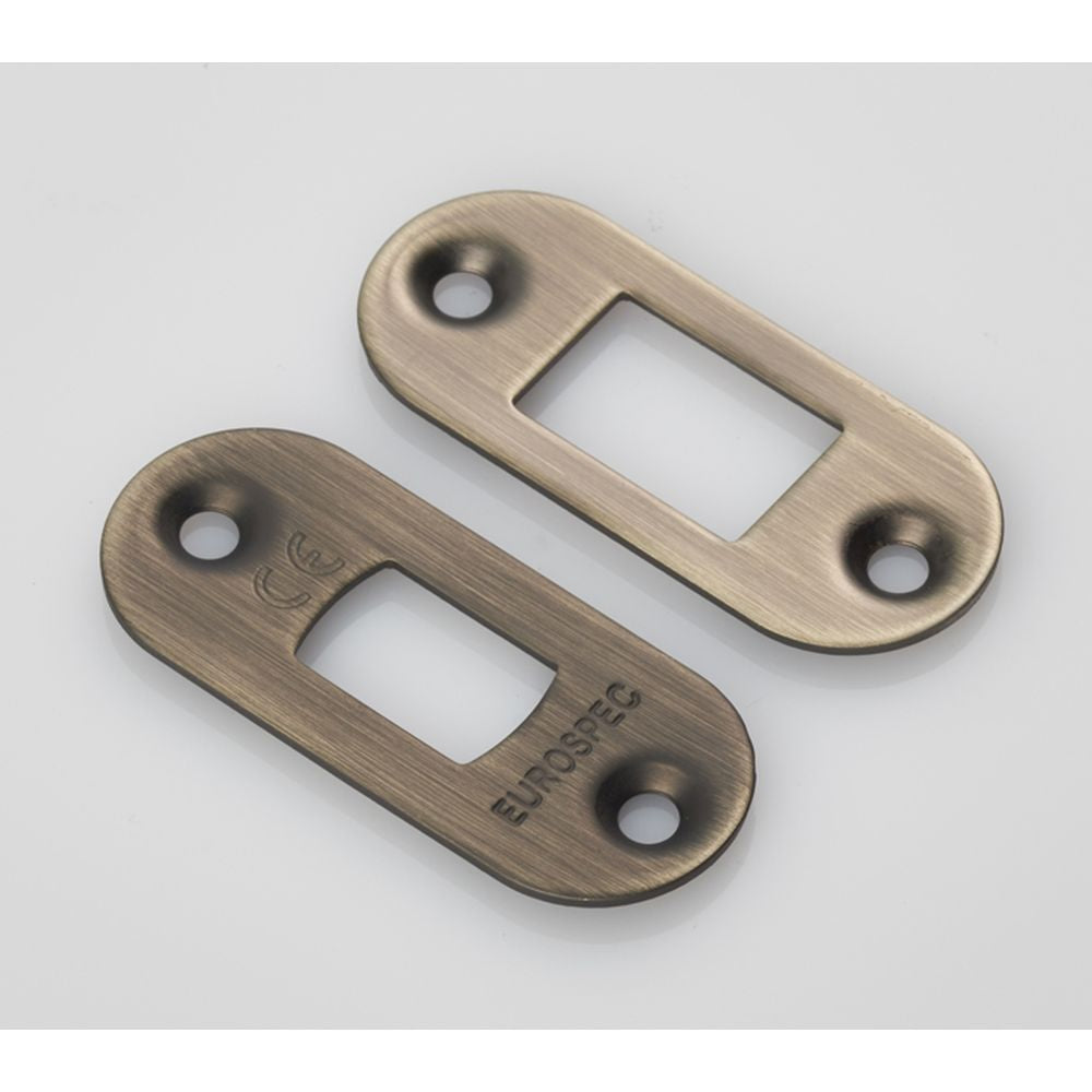 This is an image of a Eurospec - Forend Strike & Fixing Pack to suit Heavy Duty Tubular Deadbolt Radiu that is availble to order from T.H Wiggans Architectural Ironmongery in Kendal.