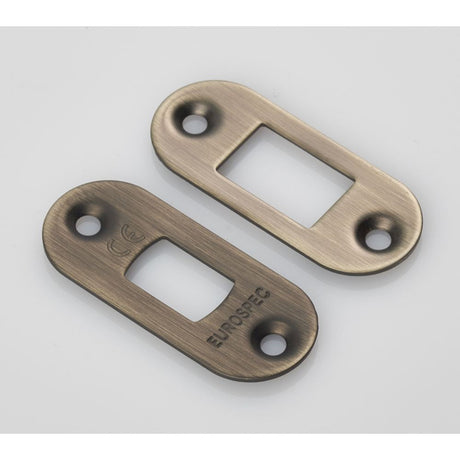 This is an image of a Eurospec - Forend Strike & Fixing Pack to suit Heavy Duty Tubular Deadbolt Radiu that is availble to order from T.H Wiggans Architectural Ironmongery in Kendal.
