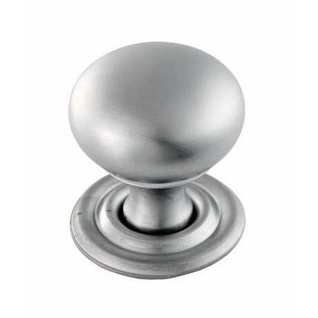 This is an image of a FTD - Hollow Victorian Knob 32mm - Satin Chrome that is availble to order from T.H Wiggans Architectural Ironmongery in Kendal in Kendal.