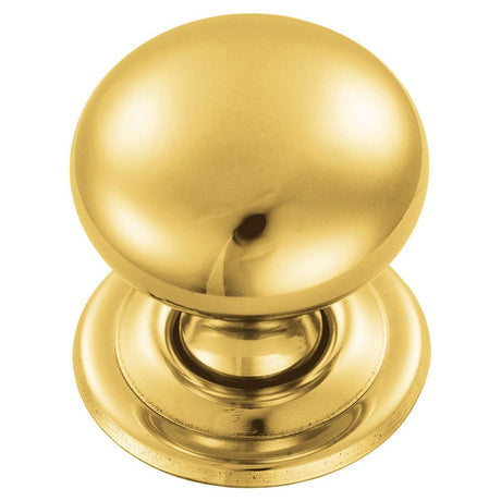 This is an image of a FTD - Hollow Victorian Knob 38mm - Polished Brass that is availble to order from T.H Wiggans Architectural Ironmongery in Kendal in Kendal.