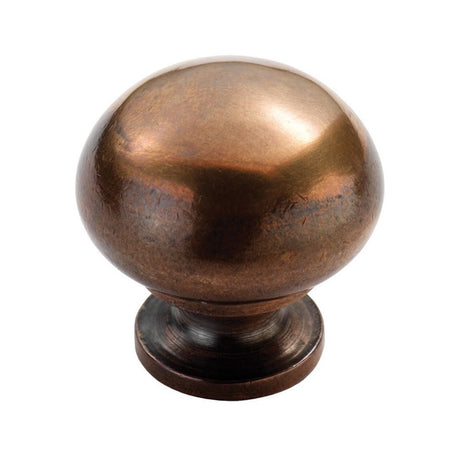 This is an image of a FTD - Solid Bronze Mushroom Knob - Bronze that is availble to order from T.H Wiggans Architectural Ironmongery in Kendal in Kendal.