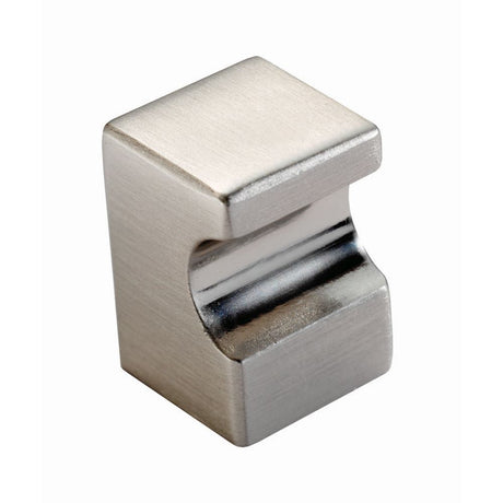 This is an image of a FTD - Square Knob 18mm - Satin Nickel that is availble to order from T.H Wiggans Architectural Ironmongery in Kendal in Kendal.