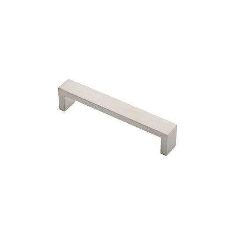 This is an image of a FTD - Rectangular Section D-Handle 128mm - Stainless Steel that is availble to order from T.H Wiggans Architectural Ironmongery in Kendal in Kendal.
