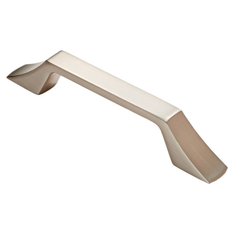 This is an image of a FTD - Halcyon Handle 128mm - Satin Nickel that is availble to order from T.H Wiggans Architectural Ironmongery in Kendal in Kendal.