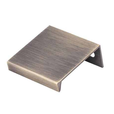 This is an image of a Carlisle Brass - Squared Edge Pull 40mm - Antique Brass that is availble to order from T.H Wiggans Architectural Ironmongery in Kendal in Kendal.