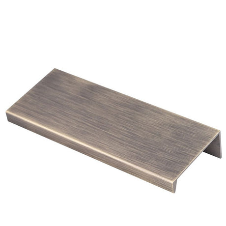 This is an image of a Carlisle Brass - Squared Edge Pull 100mm - Antique Brass that is availble to order from T.H Wiggans Architectural Ironmongery in Kendal in Kendal.