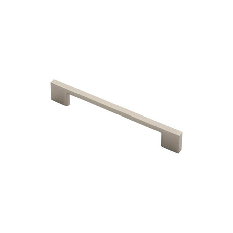 This is an image of a FTD - Slim D Handle 152mm Satin Nickel - Satin Nickel that is availble to order from T.H Wiggans Architectural Ironmongery in Kendal in Kendal.