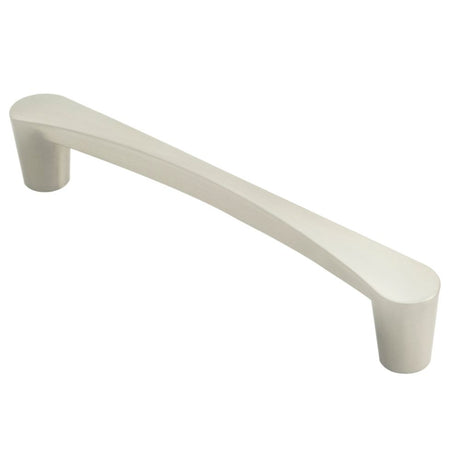 This is an image of a FTD - Venturi D Handle 160mm - Satin Nickel that is availble to order from T.H Wiggans Architectural Ironmongery in Kendal in Kendal.