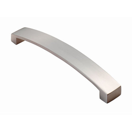 This is an image of a FTD - Curva Bow Handle 160mm - Satin Nickel that is availble to order from T.H Wiggans Architectural Ironmongery in Kendal in Kendal.